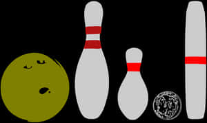 Bowling_ Ball_and_ Pins_ Cartoon_ Vector PNG image with transparent background