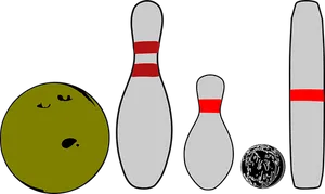 Bowling_ Ball_and_ Pins_ Cartoon_ Vector PNG Image