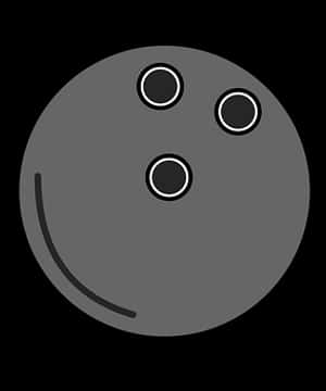 Bowling Ball Graphic PNG image with transparent background