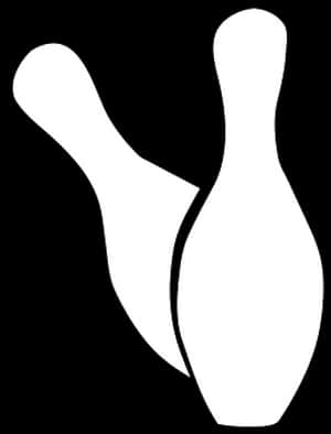 Bowling Pins Silhouette Graphic PNG image with transparent background