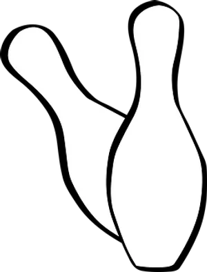 Bowling Pins Silhouette Graphic PNG Image