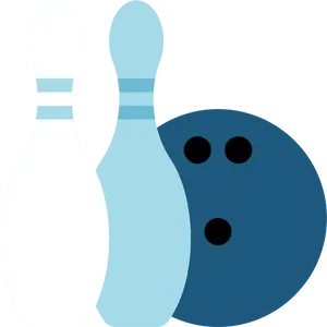 Bowling Pinsand Ball Graphic PNG Image