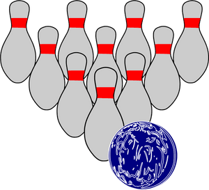 Bowling Duckpins Clip Arts - Duckpin Bowling Pins And Ball, HD Png Download PNG image with transparent background