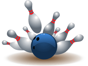 Bowling Strike Png Free Download - Bowling Pins And Bowl, Transparent Png PNG image with transparent background