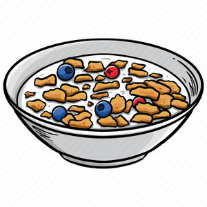 Bowlof Cerealwith Fruitand Milk PNG image with transparent background