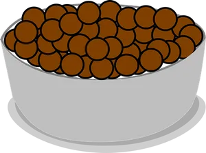 Bowlof Chocolate Cereal Illustration PNG Image