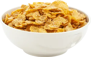 Bowlof Corn Flakes Cereal PNG Image