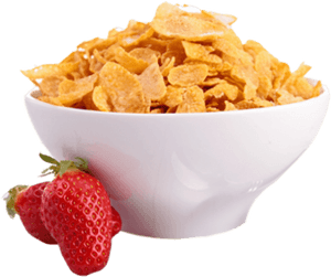 Bowlof Cornflakeswith Strawberry PNG