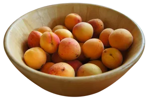 Bowlof Fresh Apricots PNG Image