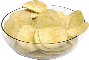 Bowlof Potato Chips PNG with transparent background