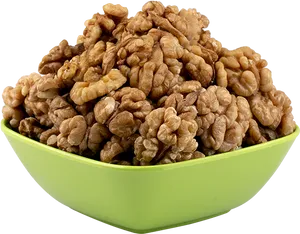 Bowlof Walnuts Healthy Snack PNG Image