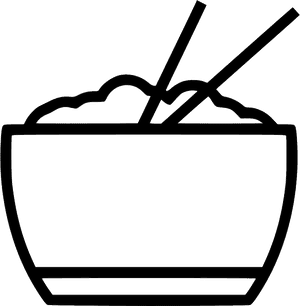 Chopsticks Clipart Plate Rice - Png Clipart Rice Bowl, Transparent Png PNG