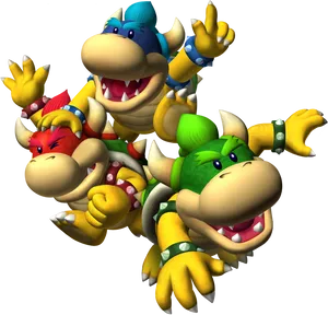 Bowser_and_ Koopalings_ Animated_ Characters PNG Image