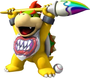 Bowser_ Baseball_ Fury PNG Image