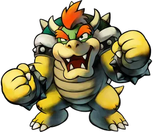 Bowser Fierce Stance PNG Image