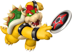 Bowser With Spiked Bracelets PNG Image