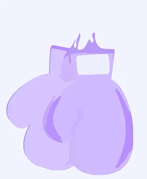 Boxing Glove Abstract Purple PNG Image