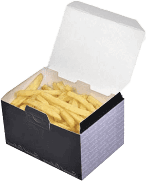 Boxof French Fries PNG with transparent background