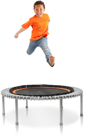 Boy Jumping Near Trampoline PNG Image