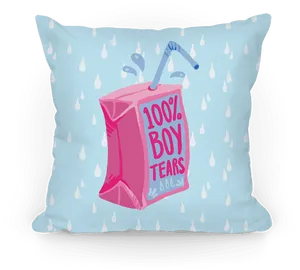 Boy Tears Cartoon Pillow PNG Image