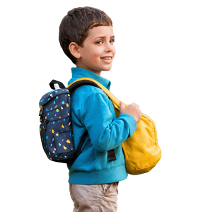 Boy with Backpack PNG oru PNG image with transparent background
