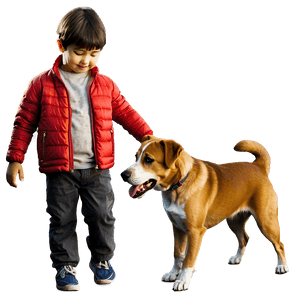 Boy with Dog PNG ltb31 PNG image with transparent background