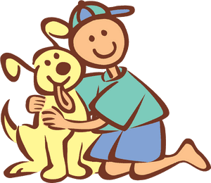 Friends Hug Clipart - Dog And Person Clipart, HD Png Download PNG with transparent background