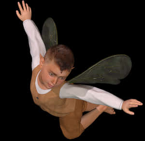 Boy_with_ Fairy_ Wings PNG image with transparent background