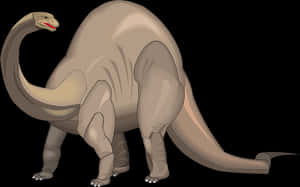 Brachiosaurus Dinosaur Illustration PNG with transparent background