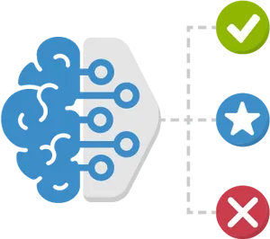 Brain Circuit Decision Path PNG Image