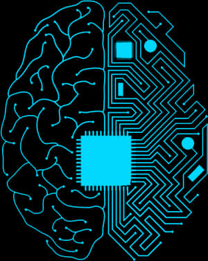 Brain Circuitry A I Concept PNG with transparent background