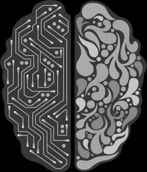 Brain Hemispheres Technology Art PNG with transparent background