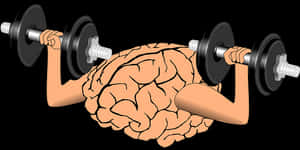 Brain_ Lifting_ Weights_ Concept PNG image with transparent background