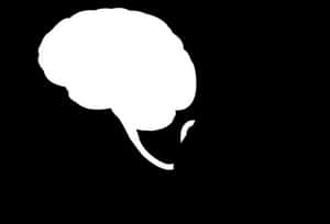 Brain Speech Bubble Silhouette PNG with transparent background
