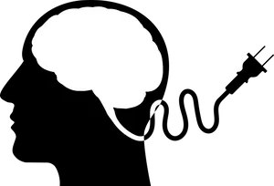 Brain Speech Bubble Silhouette PNG Image