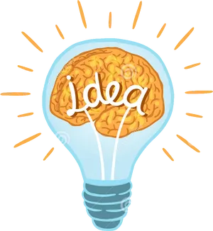 Brainstorming Lightbulb Idea Concept PNG Image