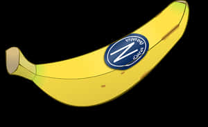 Branded Banana Vector Illustration PNG image with transparent background