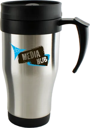 Branded Stainless Steel Tumbler PNG Image