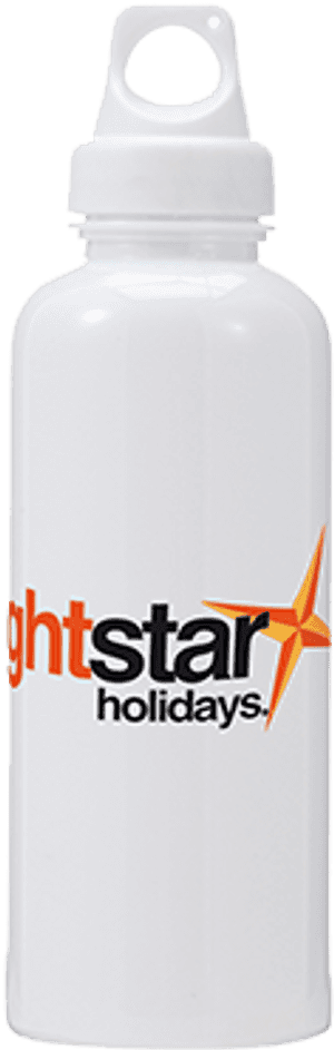 Branded White Water Bottle PNG image with transparent background