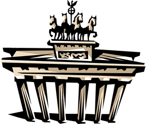 Vector Illustration Of Brandenburg Gate, German Neoclassical - Brandenburg Gate Clipart Transparent, HD Png Download PNG image with transparent background