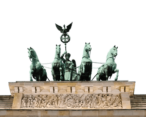 Brandenburg Gate Quadriga Statue PNG image with transparent background