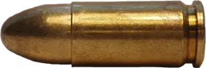 Brass Bullet Isolatedon Black PNG Image