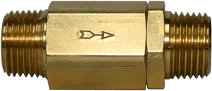 Brass Check Valve, Male Pipe Thread X Male Pipe Thread, - National Pipe Thread, HD Png Download PNG image with transparent background