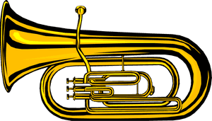 Brass_ Tuba_ Illustration PNG image with transparent background