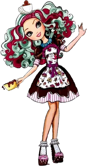 Bratz Dollin Pastry Chef Outfit PNG Image