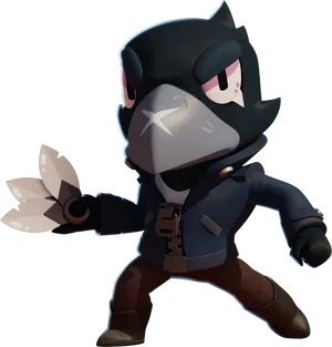 Brawl Stars Crow Character Render PNG Image