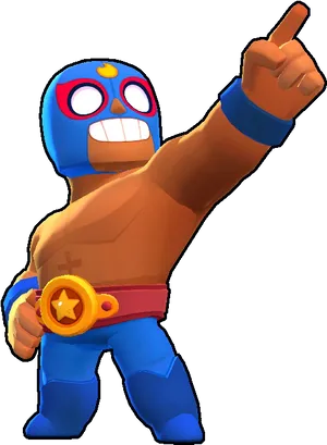 Brawl Stars El Primo Character Pose PNG Image