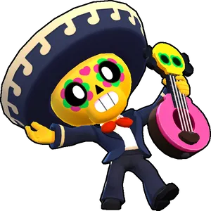 Brawl Stars Poco Serenade Skin PNG Image