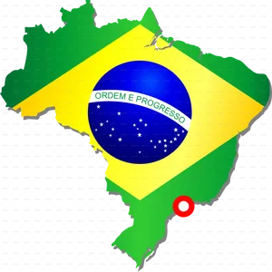 Brazil Flag Map Graphic PNG Image