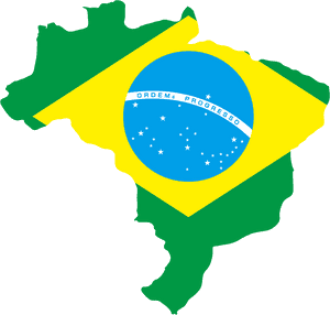 Transparent Brazil Flag Png - Brazil Flag Country Shape, Png Download PNG